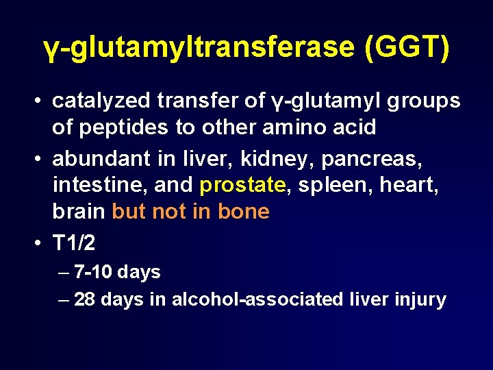γ-glutamyltransferase (GGT) • catalyzed transfer of γ-glutamyl groups of peptides to other amino acid