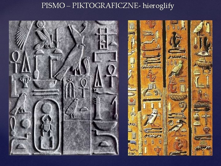 PISMO – PIKTOGRAFICZNE- hieroglify 