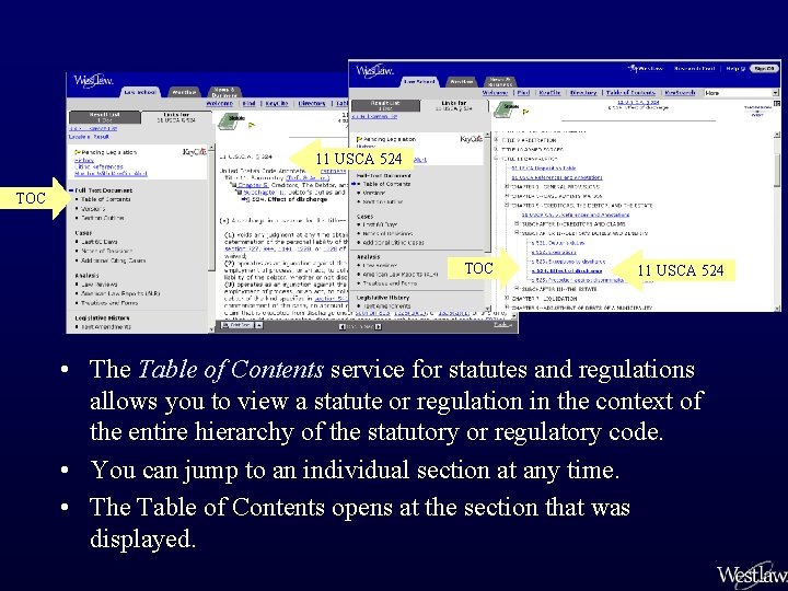 11 USCA 524 TOC 11 USCA 524 • The Table of Contents service for