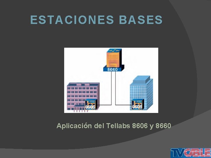 ESTACIONES BASES Aplicación del Tellabs 8606 y 8660 