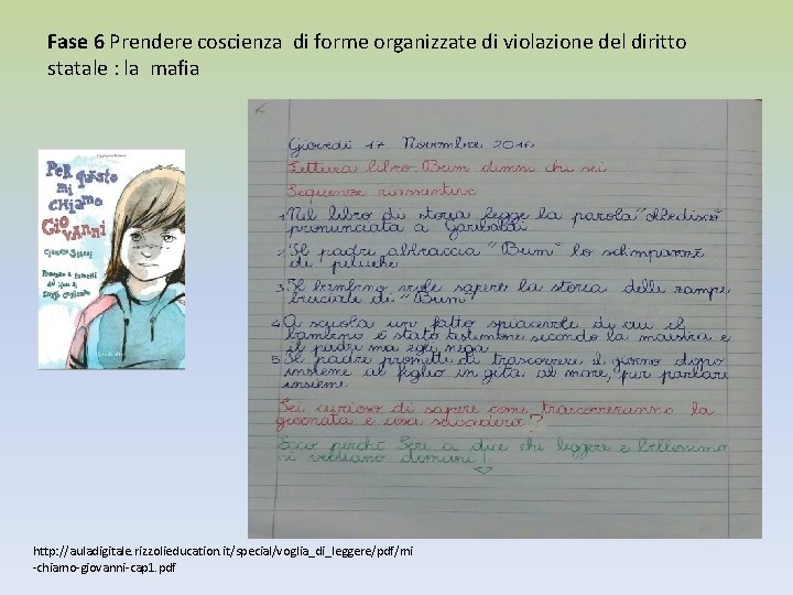 Fase 6 Prendere coscienza di forme organizzate di violazione del diritto statale : la