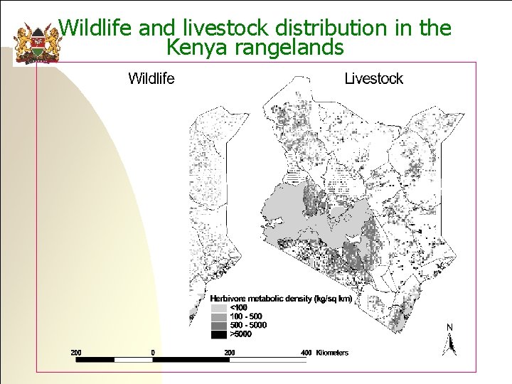 Wildlife and livestock distribution in the Kenya rangelands 