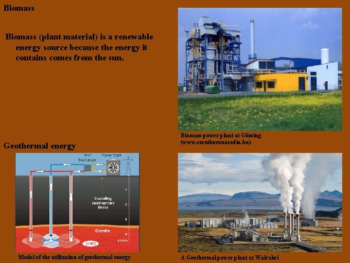 Biomass (plant material) is a renewable energy source because the energy it contains comes