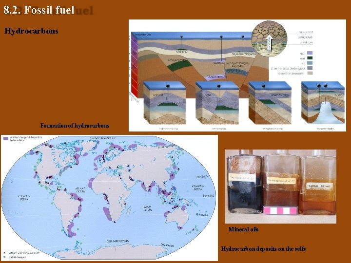 8. 2. Fossil fuel Hydrocarbons Formation of hydrocarbons Mineral oils Hydrocarbon deposits on the