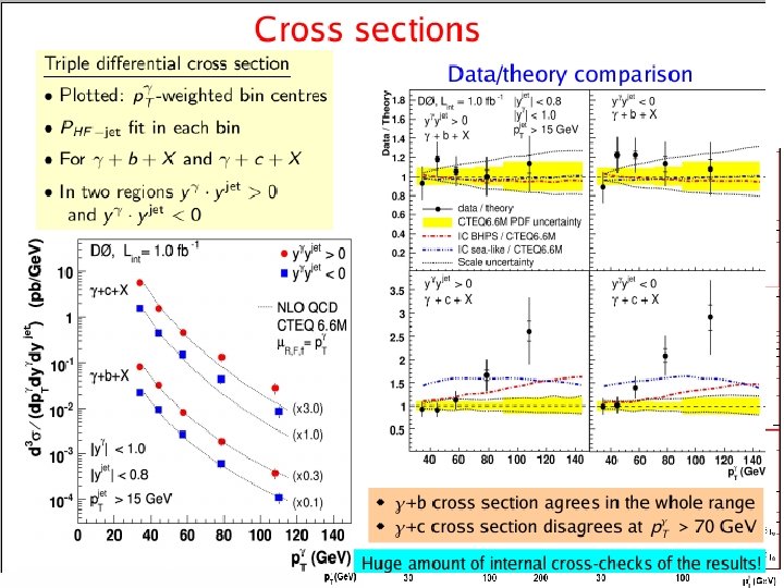 Inclusive Isolated Photon + Jet Difference between data and QCD predictions for cross sections