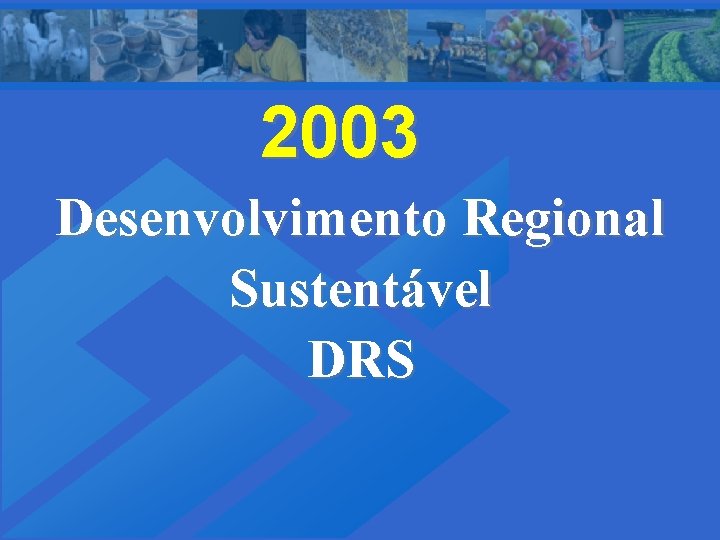 2003 Desenvolvimento Regional Sustentável DRS 