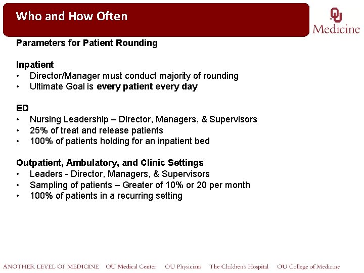 Click to Who and edit How Master Oftentitle style Parameters for Patient Rounding Inpatient
