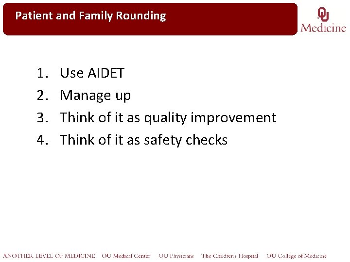 Click to and Patient edit Family Master. Rounding title style 1. 2. 3. 4.