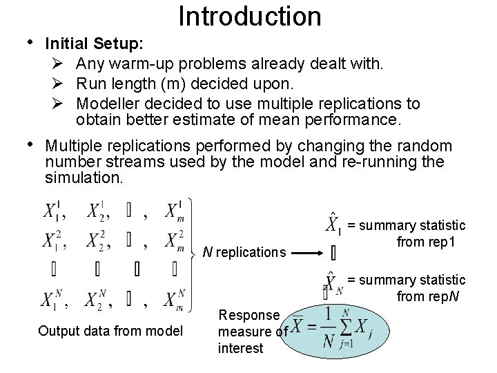  • Initial Setup: Introduction Ø Any warm-up problems already dealt with. Ø Run