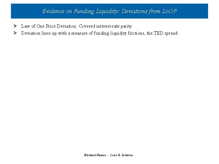 Evidence on Funding Liquidity: Deviations from Lo. OP Ø Law of One Price Deviation: Evidence on Funding Liquidity: Deviations from Lo. OP Ø Law of One Price Deviation:
