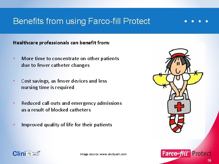 Benefits from using Farco-fill Protect Healthcare professionals can benefit from: • More time to