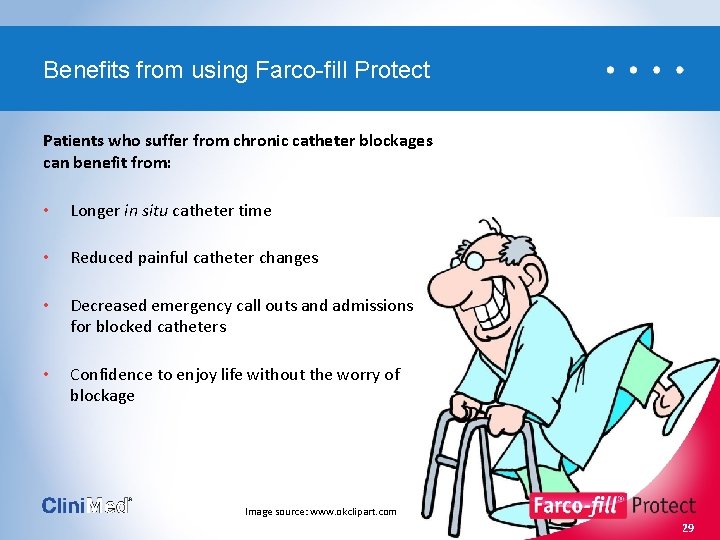 Benefits from using Farco-fill Protect Patients who suffer from chronic catheter blockages can benefit