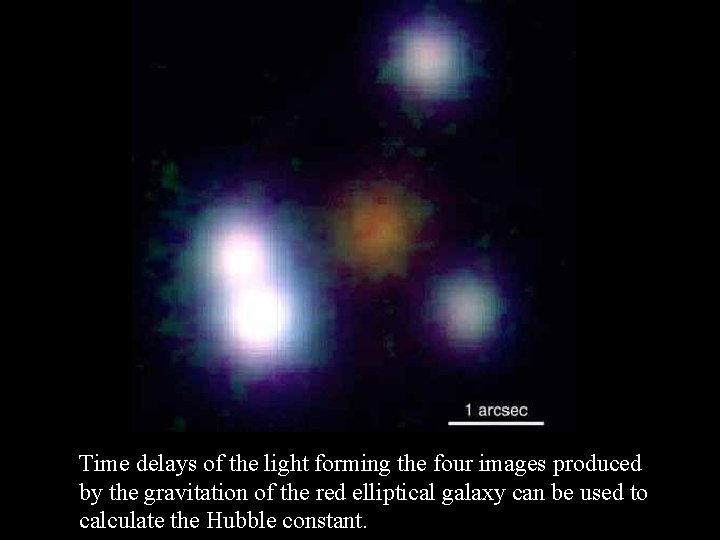 Time delays of the light forming the four images produced by the gravitation of