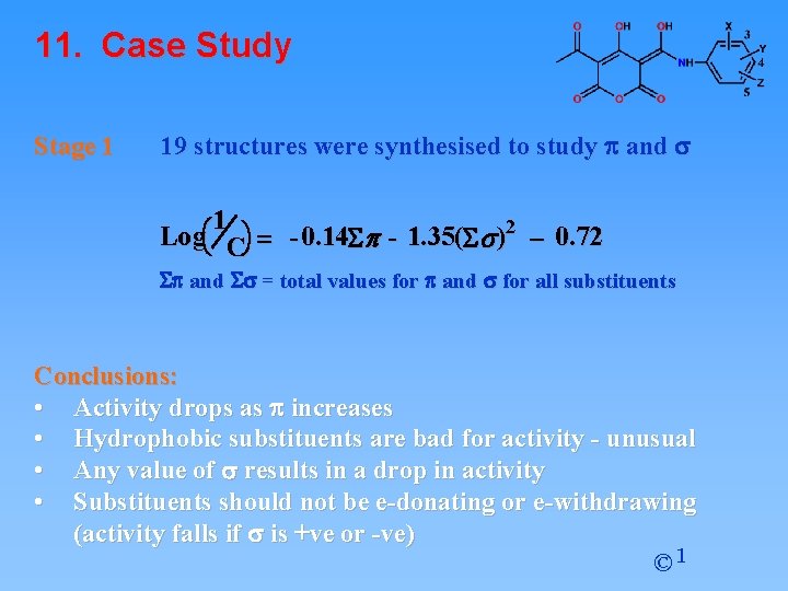 11. Case Study Stage 1 19 structures were synthesised to study p and s 11. Case Study Stage 1 19 structures were synthesised to study p and s