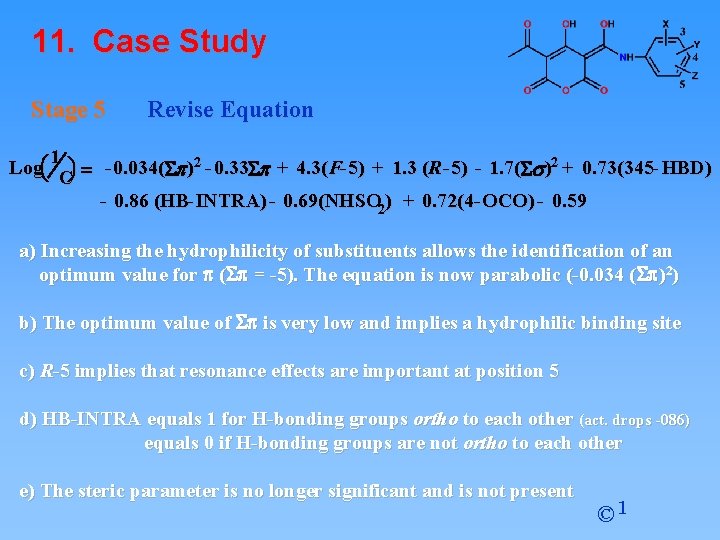 11. Case Study Stage 5 Revise Equation 1 Logæè Cöø = - 0. 034(Sp 11. Case Study Stage 5 Revise Equation 1 Logæè Cöø = - 0. 034(Sp