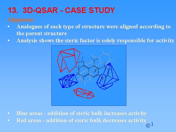 13. 3 D-QSAR - CASE STUDY Alignment • Analogues of each type of structure 13. 3 D-QSAR - CASE STUDY Alignment • Analogues of each type of structure