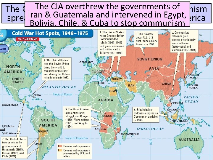CIAescalated overthrew of The Cold. The War asthe thegovernments threat of communism Iran & CIAescalated overthrew of The Cold. The War asthe thegovernments threat of communism Iran &