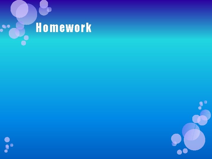 Homework 