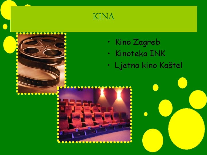 KINA • Kino Zagreb • Kinoteka INK • Ljetno kino Kaštel 