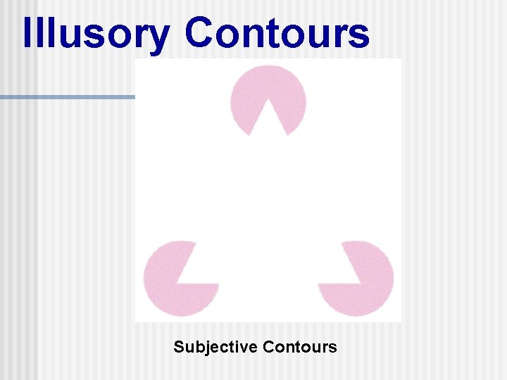 Illusory Contours Subjective Contours 