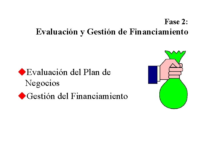 Fase 2: Evaluación y Gestión de Financiamiento u. Evaluación del Plan de Negocios u.