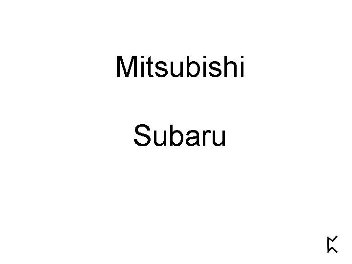 Mitsubishi Subaru 