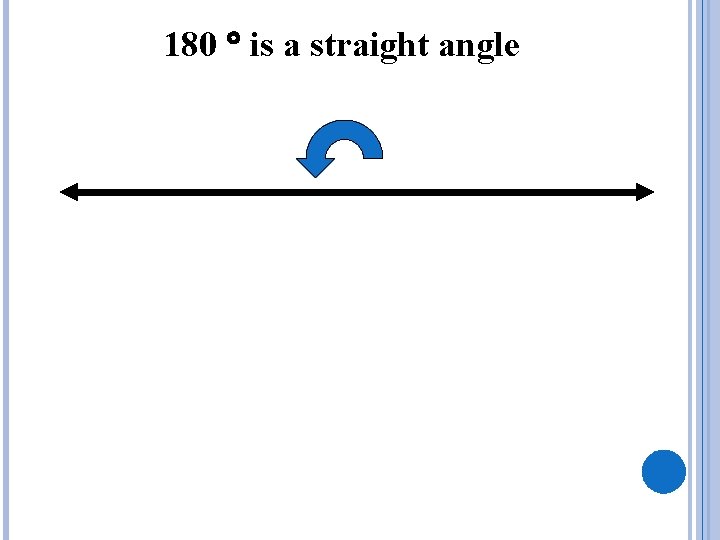 180 is a straight angle 