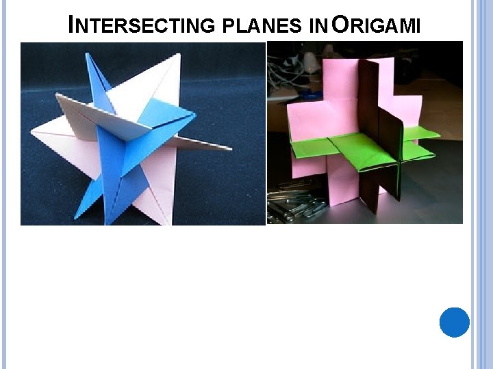 INTERSECTING PLANES IN ORIGAMI 