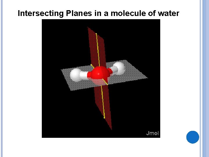 Intersecting Planes in a molecule of water 