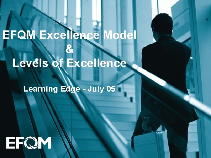 EFQM Excellence Model & Levels of Excellence Learning Edge - July 05 