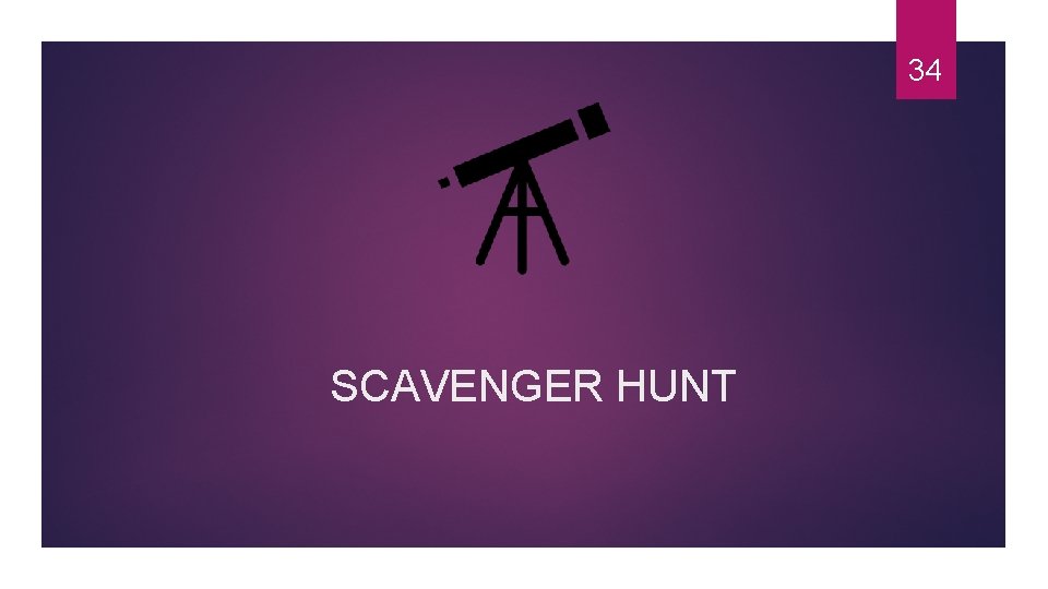 34 SCAVENGER HUNT 