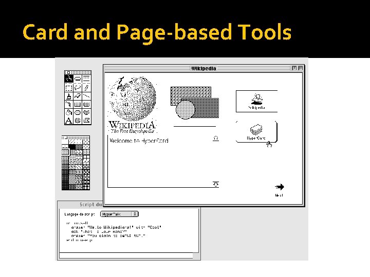 Card and Page-based Tools 