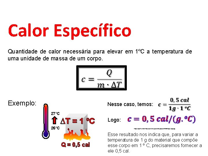 FÍSICA, 2º Ano do Ensino Médio Calor sensível, capacidade térmica e calor específico Calor