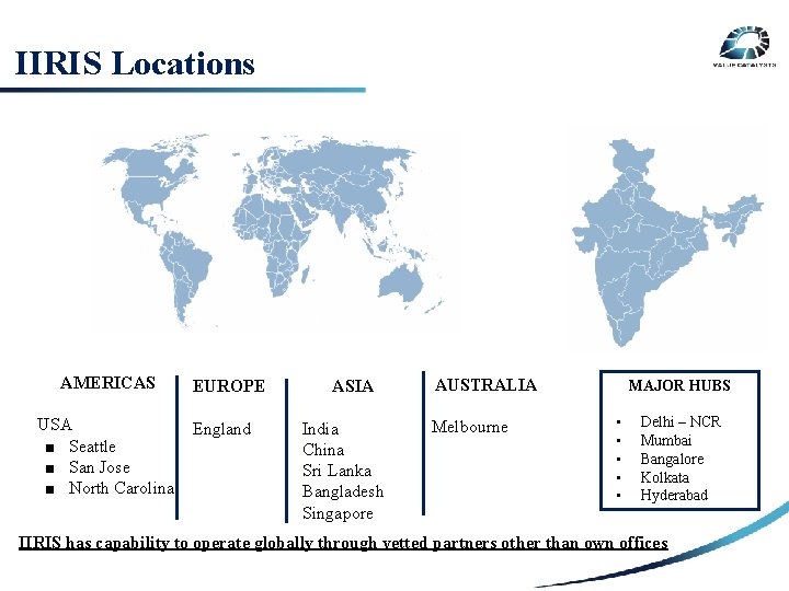 IIRIS Locations SECURITY RISK 3 RD PARTY RISK AMERICAS EUROPE USA England ■ INTERNAL