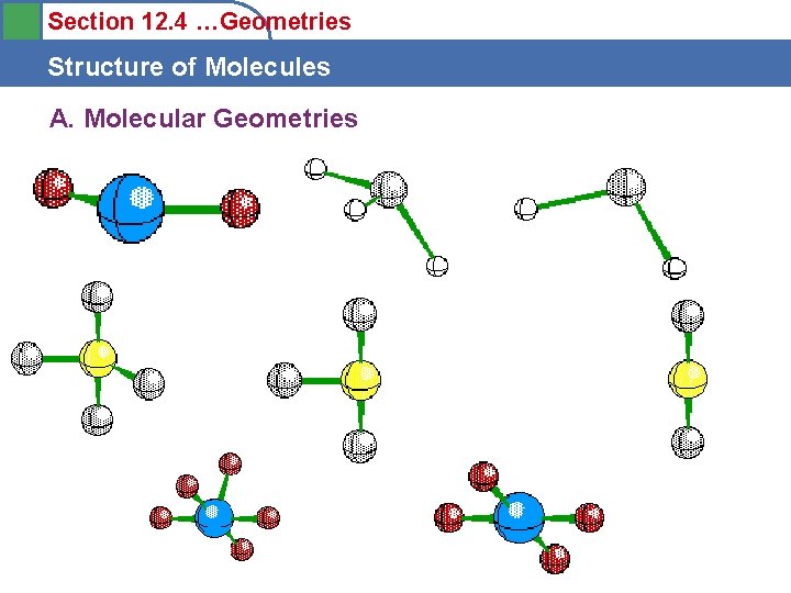 Section 12. 4 …Geometries Structure of Molecules A. Molecular Geometries Seesaw 