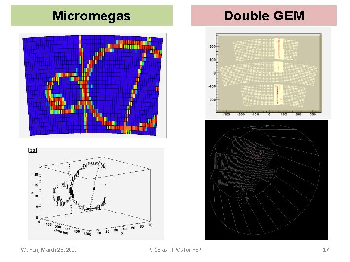 Micromegas Wuhan, March 23, 2009 Double GEM P. Colas - TPCs for HEP 17