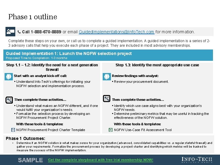 Phase 1 outline Call 1 -888 -670 -8889 or email Guided. Implementations@Info. Tech. com