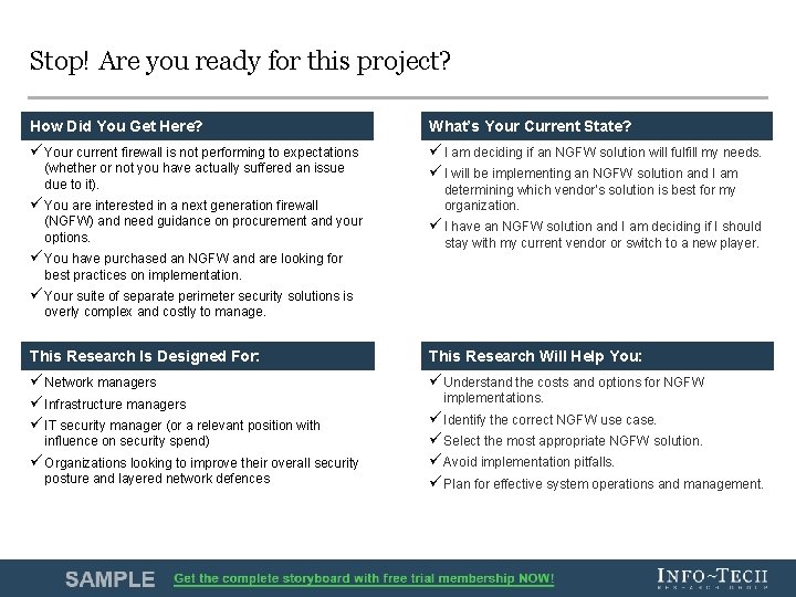 Stop! Are you ready for this project? This Research is Designed For: How Did