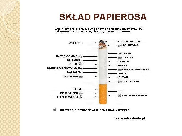 SKŁAD PAPIEROSA 