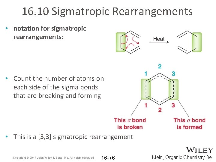 16. 10 Sigmatropic Rearrangements • notation for sigmatropic rearrangements: • Count the number of
