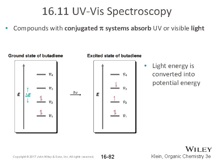 16. 11 UV-Vis Spectroscopy • Compounds with conjugated p systems absorb UV or visible