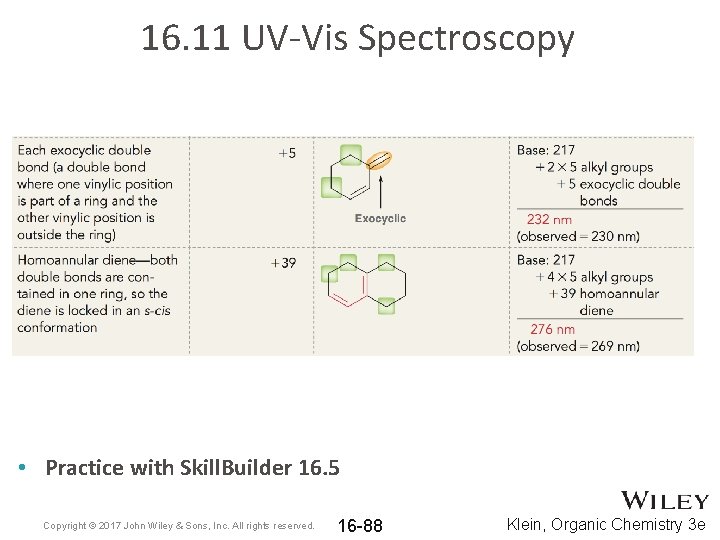 16. 11 UV-Vis Spectroscopy • Practice with Skill. Builder 16. 5 Copyright © 2017