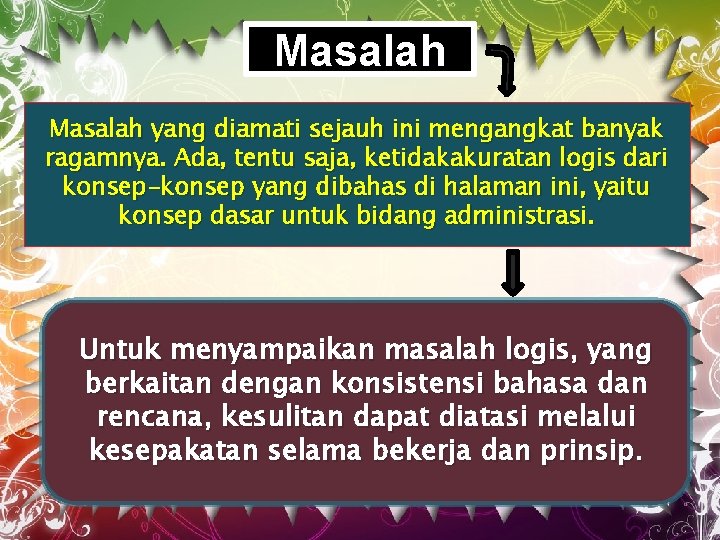 Masalah yang diamati sejauh ini mengangkat banyak ragamnya. Ada, tentu saja, ketidakakuratan logis dari