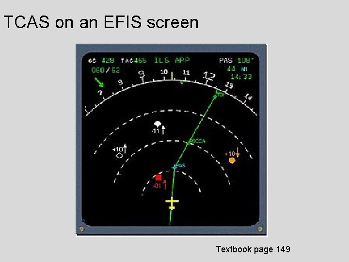 TCAS on an EFIS screen Textbook page 149 