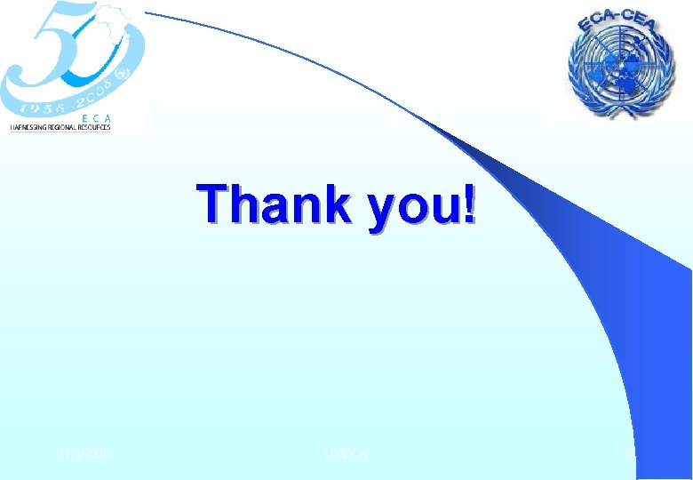 Thank you! 11/3/2020 UNECA 18 