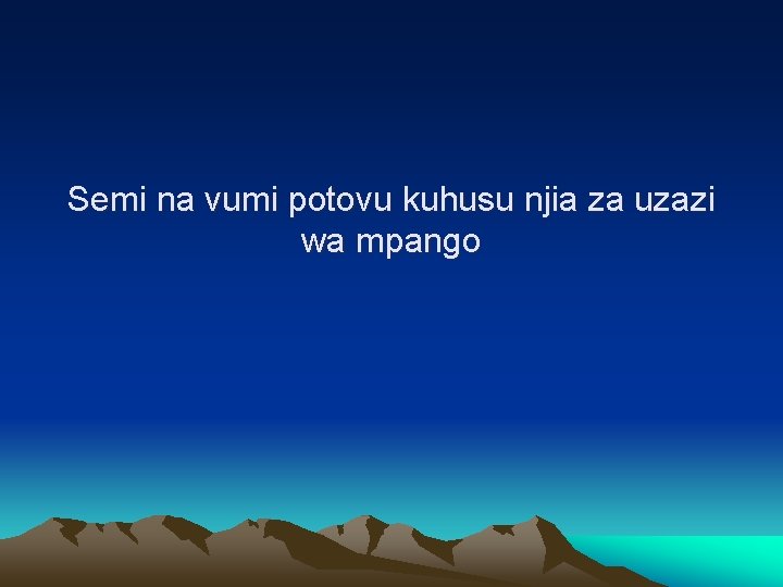 Semi na vumi potovu kuhusu njia za uzazi wa mpango 