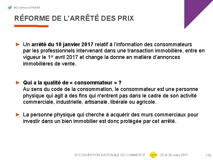 #Commerce. FNAIM RÉFORME DE L’ARRÊTÉ DES PRIX ► Un arrêté du 10 janvier 2017