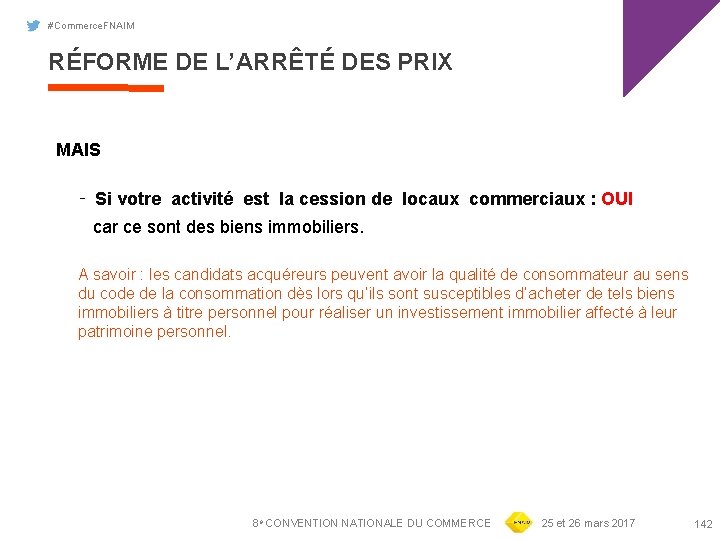 #Commerce. FNAIM RÉFORME DE L’ARRÊTÉ DES PRIX MAIS ‑ Si votre activité est la