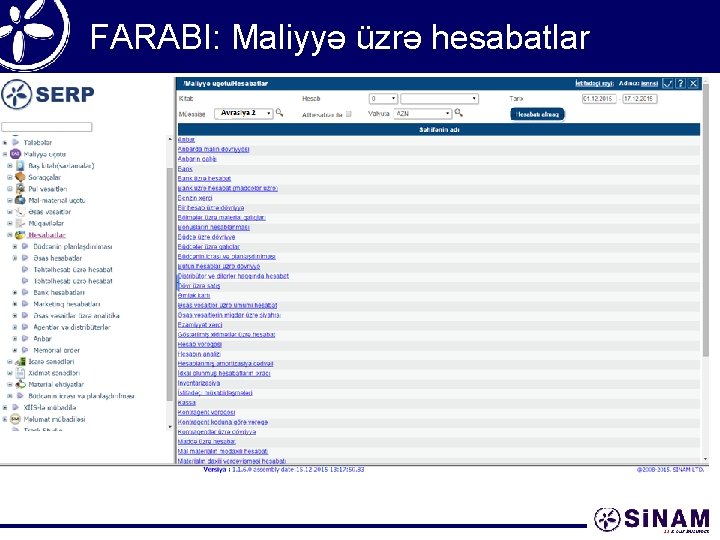 FARABI: Maliyyə üzrə hesabatlar 
