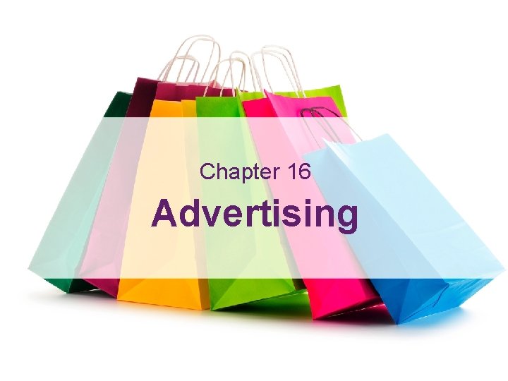 Advertising Learning Outcomes Chapter 16 Advertising 16 